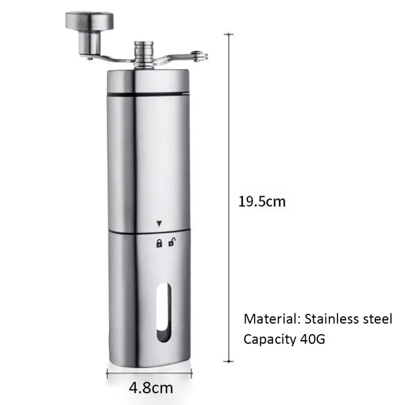 

Upgraded Manual Ceramic Coffee Grinder Stainless Steel Adjustable Coffee Bean Mill Coffeeware Manual Coffee Grinders