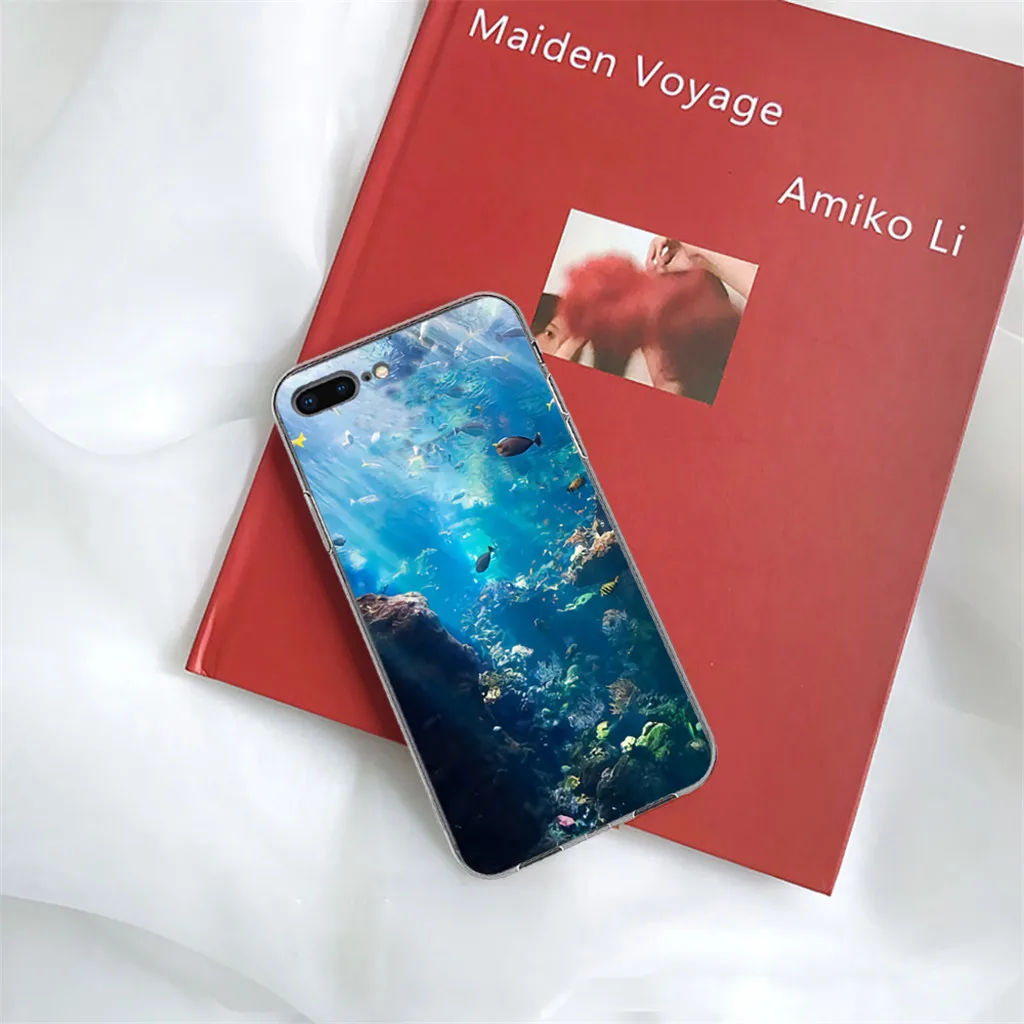 Blue sea DIY Painted Phone Case for iPhone x 7 7s 5 6 6s 8 plus Xs XR Max Space Planet Star Pattern Ocean Cover Coque |