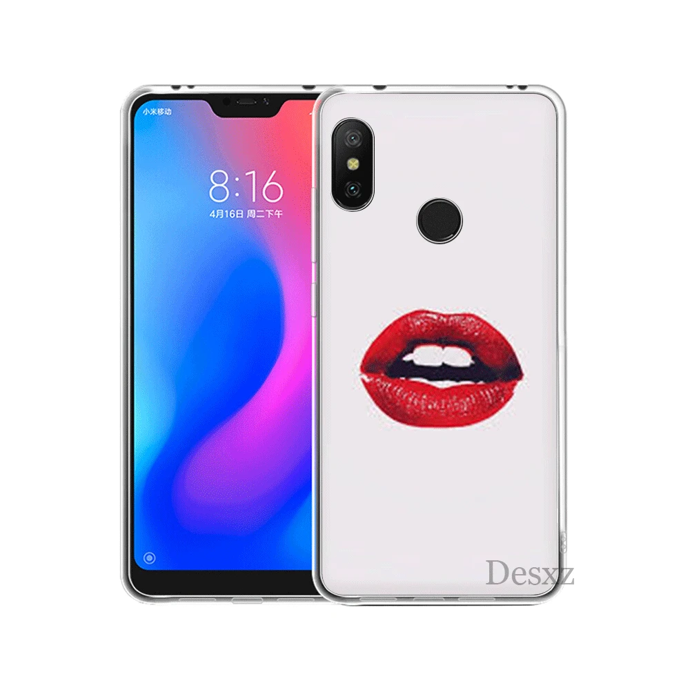 Mobile Phone Case For Xiaomi Redmi Note 6 7 Pro 5A 4 4X 3 5 Hard Cover Sexy Red Lips | Мобильные телефоны и аксессуары