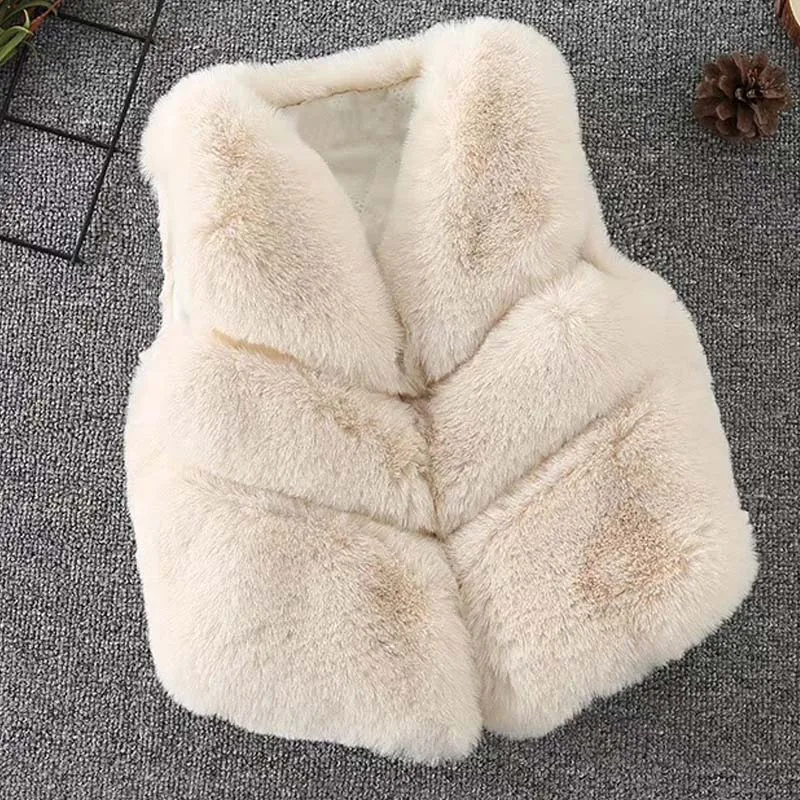 Menoea/Детские жилеты Новинка Зимний меховой жилет без рукавов Детская верхняя