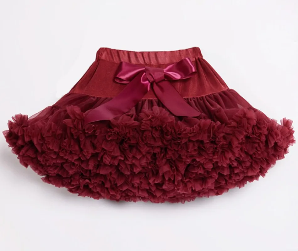 wine red Юбка-американка для девочек; праздничная одежда на Хэллоуин; оранжевые юбки-пачки для маленьких девочек; пышная юбка-пачка для девочек; Одежда для девочек - Цвет: wine red