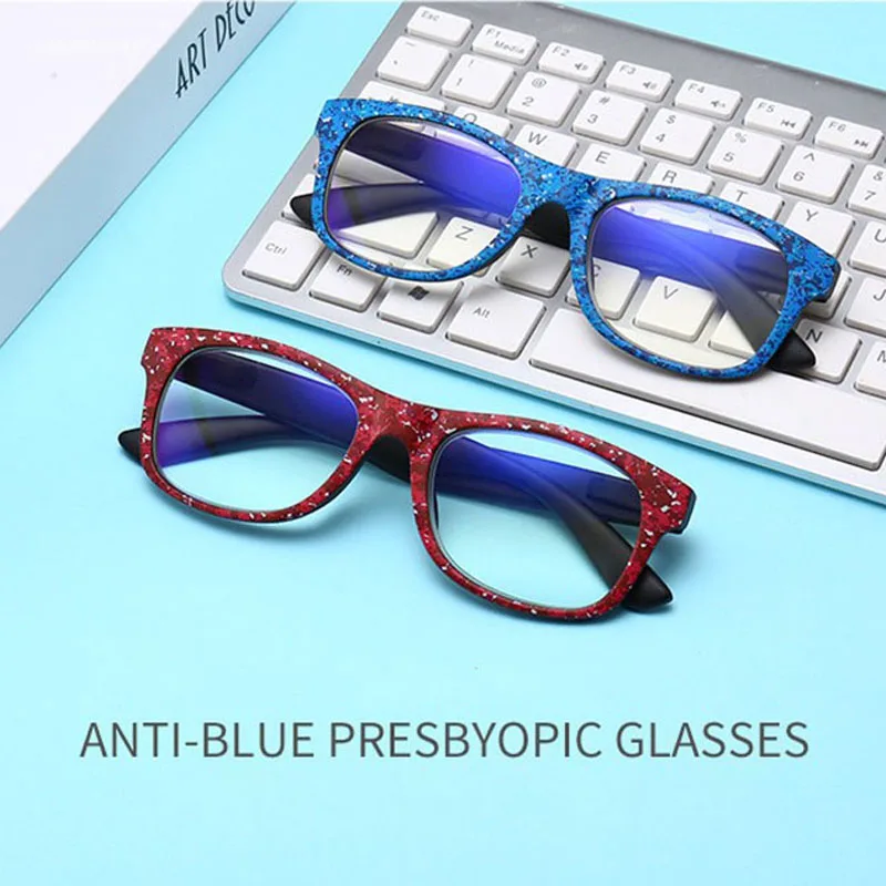 Новые женские синие очки для чтения модные мужские против излучения и усталости