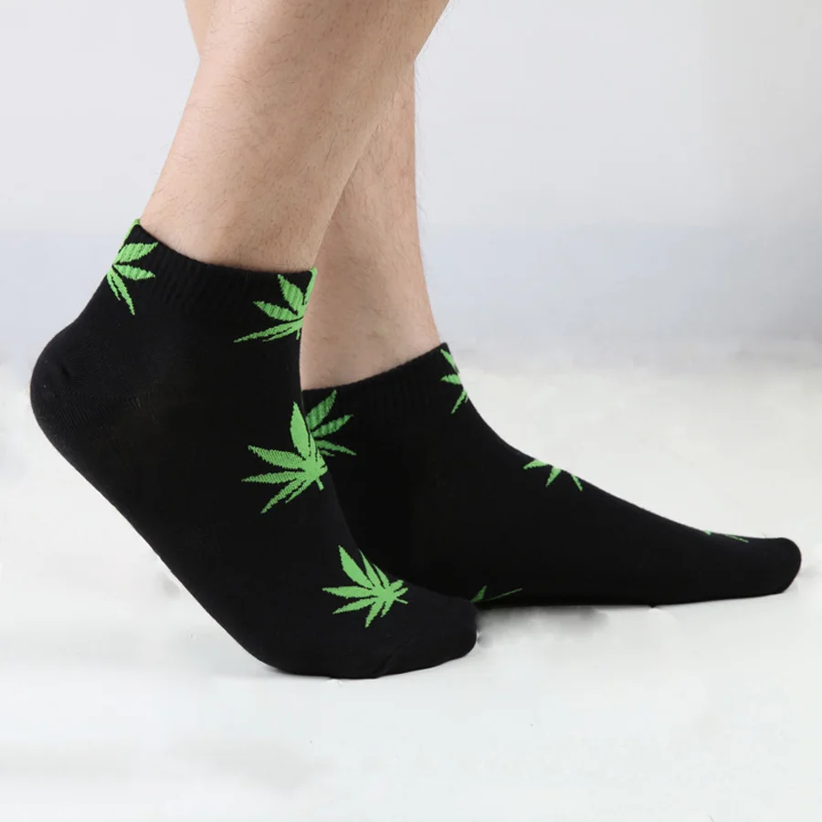 Hot Sale New Product High Quality Tide Sox Japanese Style Simple Maple Leaf Pattern Casual Men's Ankle Socks For Gifts | Мужская