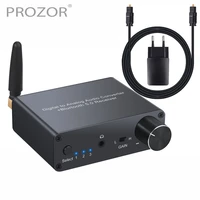 prozor 192khz digital to analog converter bluetooth compatible converter with headphone amplifier volume control dac adapter