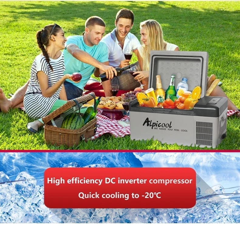 

DC 12V 24V AC 220V Digital Display with APP Compressor Car Refrigerator Mini fridge freezer for Driving Travel Fishing Outdoor