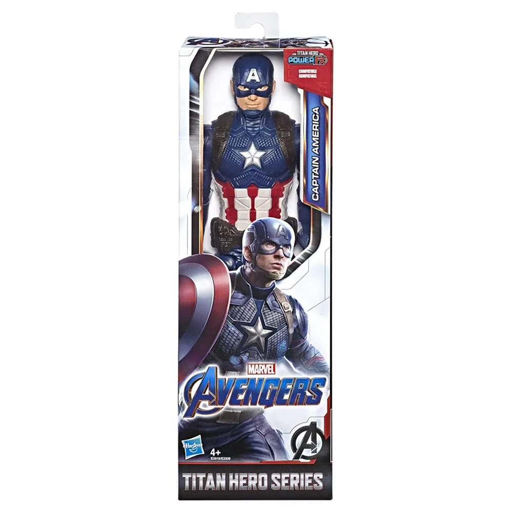 

Hasbro Avengers Marvel Endgame Titan Hero Series Captain America 30cm Super Hero Action Figure Toy with Power Fx Port