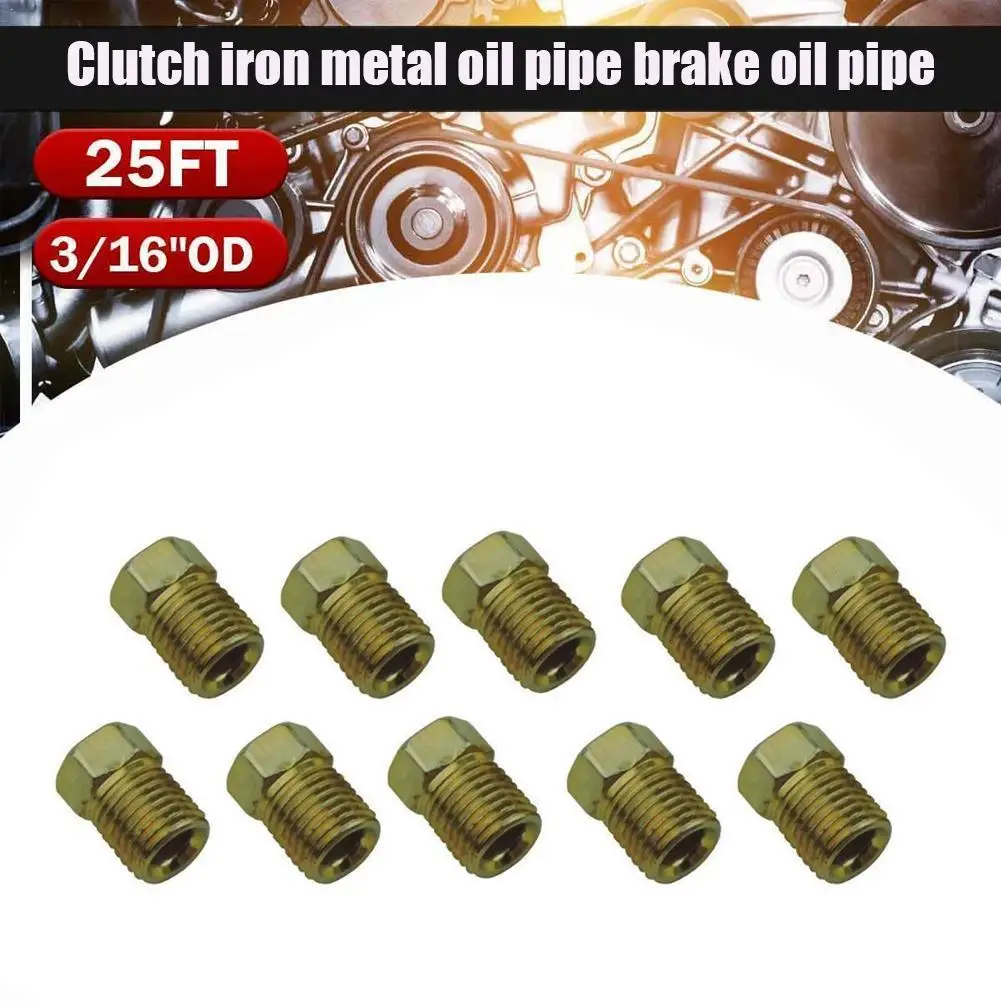 

10mm x 1mm Male Short Brake Pipe Screw Nuts For 3/16" Braking Metric Tubes N5D7