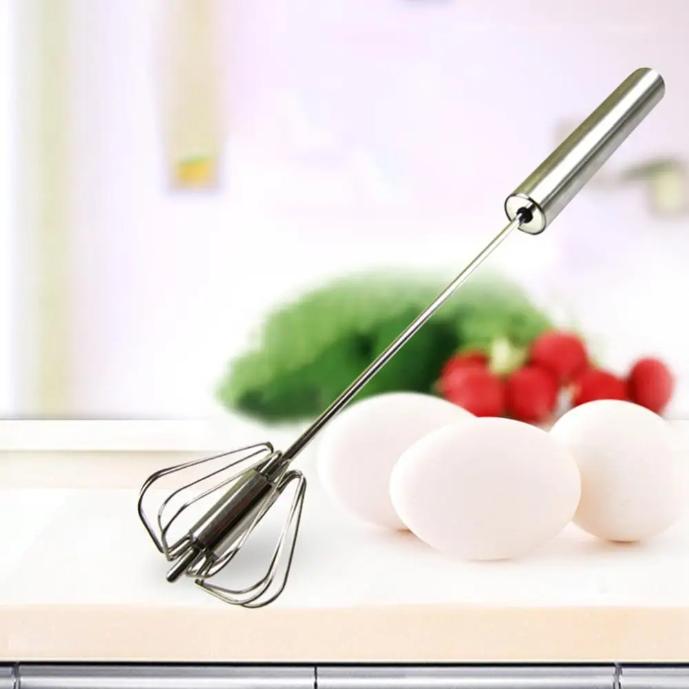 10/12/14inch Stainless Steel Semi-Automatic Eggbeater Manual Coffee Milk Cream Mixer Handheld Kitchen Tools | Дом и сад