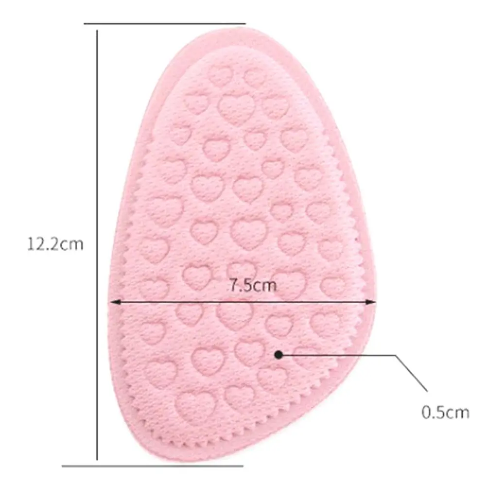 

1 Pair Fashion Design Women Forefoot Insole Sponge Shoe Pads Forefoot Support Massage Insert Cushion Comfortable Foot Care Tools