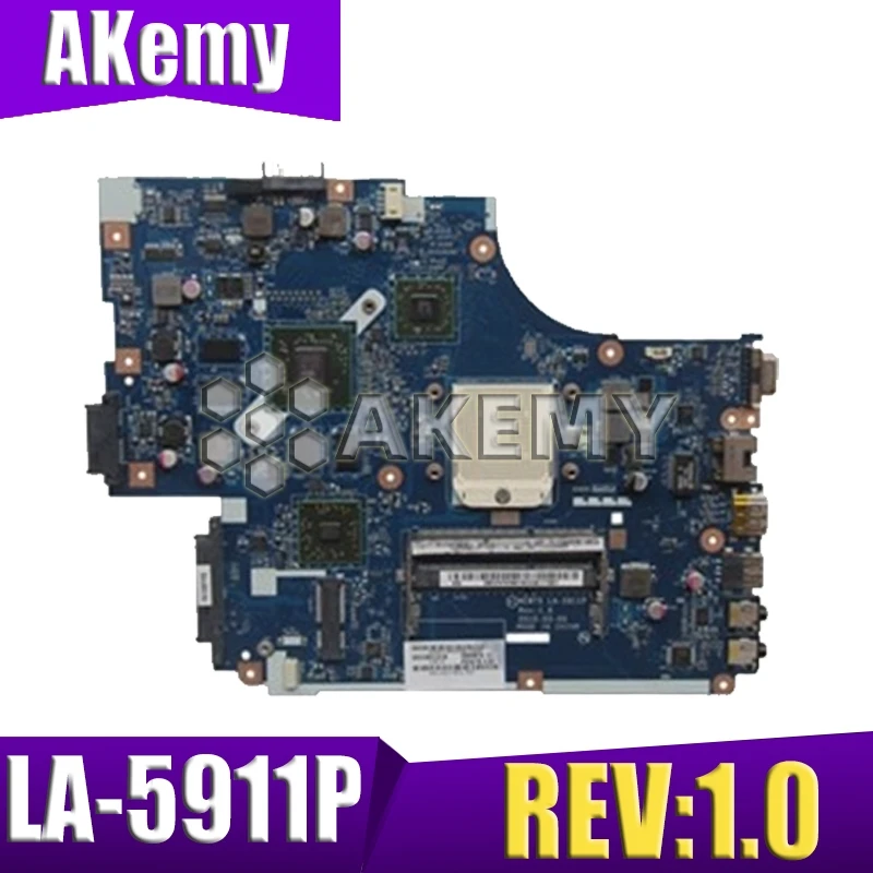 

Материнская плата для ноутбука For Acer ASPIRE 5551G 5552G MBR4302001 NEW75 LA-5911P REV: 1,0 с графической картой 8 чипов