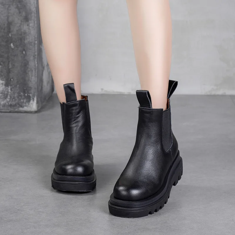 Ботинки челси женские кожаные на высоком каблуке свадебная обувь для женщин