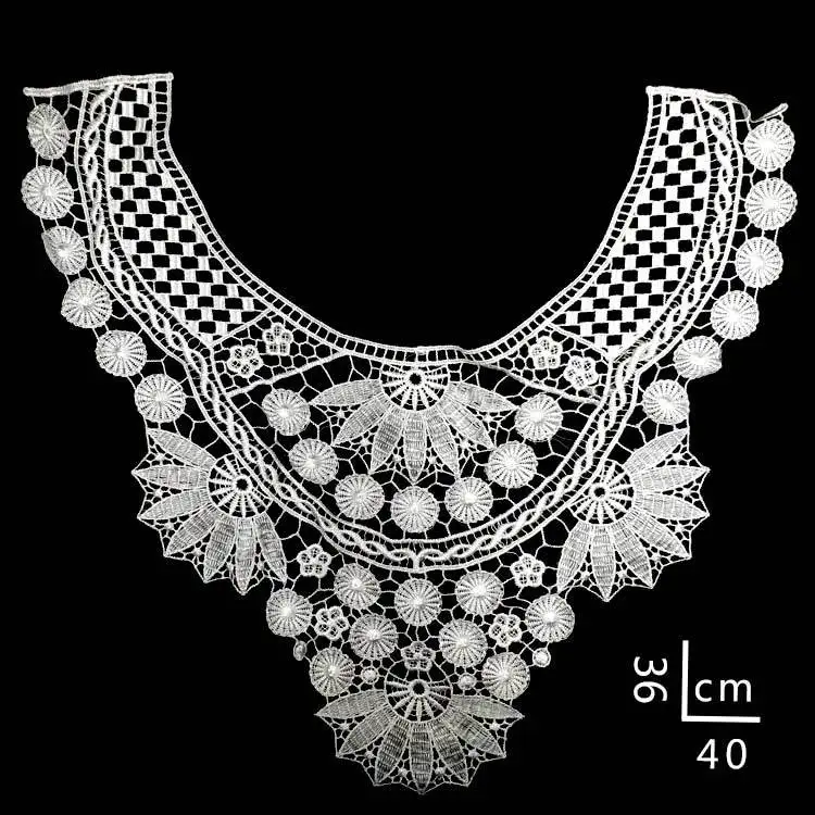 Вышивка с круглой горловиной для творчества искусственные Съемная воротники