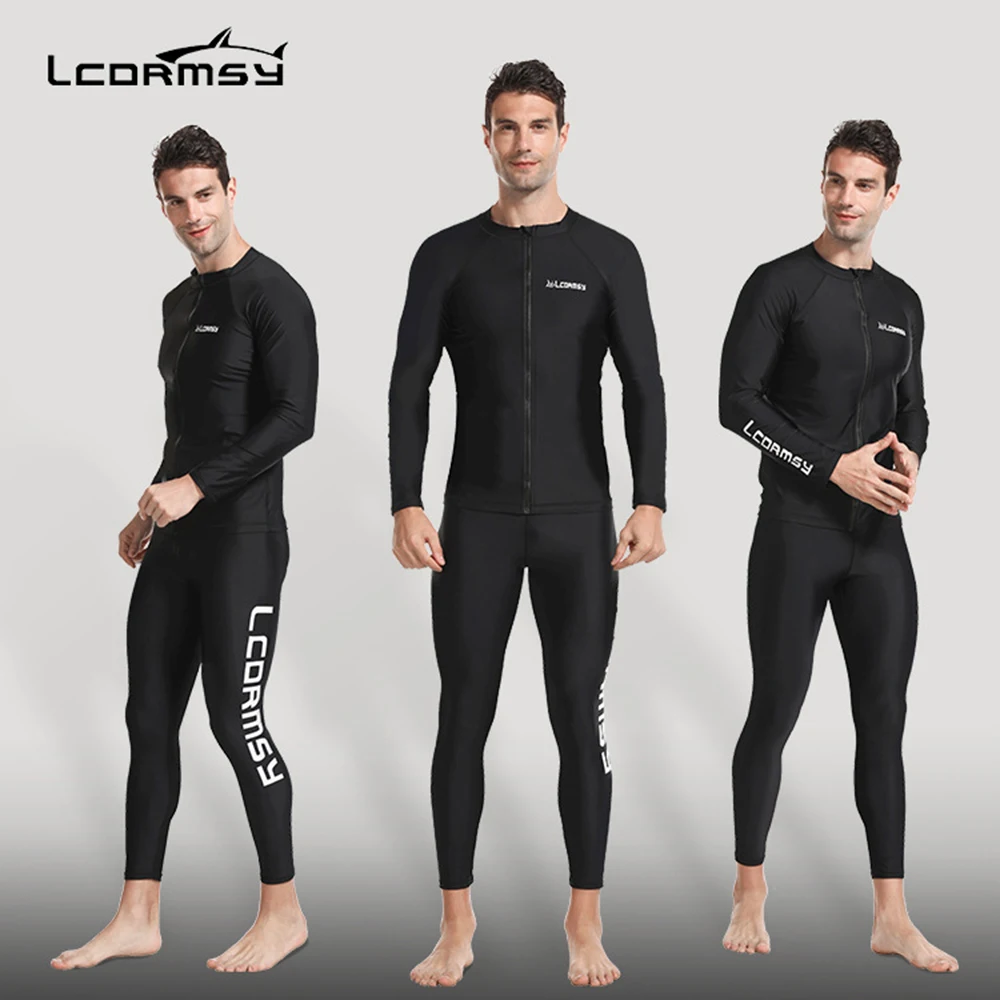 

Men's New Split Long-Sleeve Anti-Ultraviolet Swimming Snorkeling Surfing Suit Water Sports Breathable Quick-Drying T-Shirt 2021