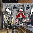 Ретро ностальгическая сломанная Настенная роспись автомобиль барные обои промышленное украшение Ресторан фон настенная бумага papel de parede