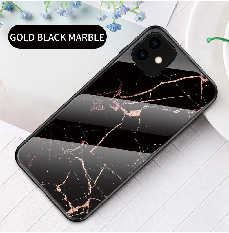 Чехол s для iPhone X Xs 11 Pro Max XR мраморный узор закаленное стекло задняя крышка чехол для телефона для iPhone 7 8 6 6s Plus 5S
