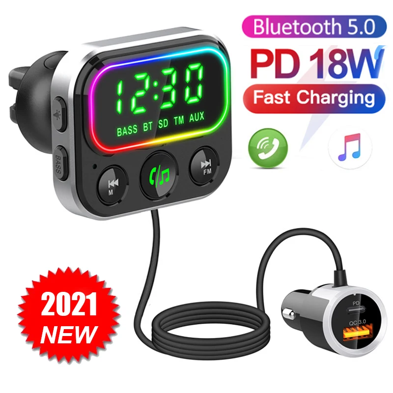 

FM-трансмиттер JINSERTA с Bluetooth 5,0 и USB-портом