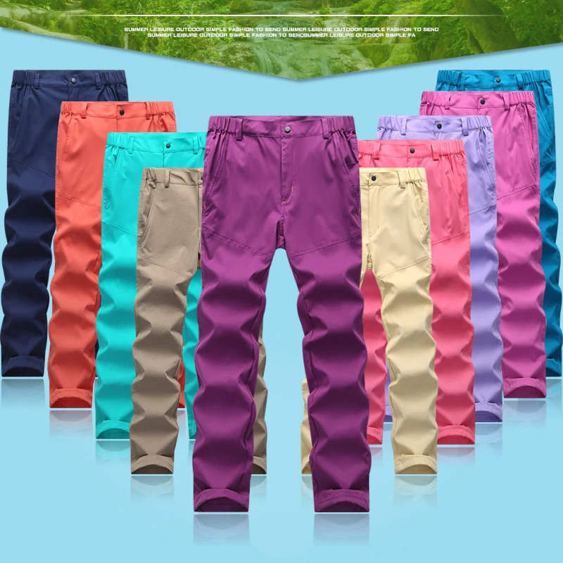 Женские эластичные брюки для походов летние быстросохнущие дышащие