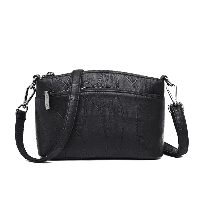 Bolsa Feminina, Летние Стильные кожаные роскошные сумки, женские сумки, дизайнерские маленькие дамские ручные сумки для женщин, сумка через плечо - Цвет: Black