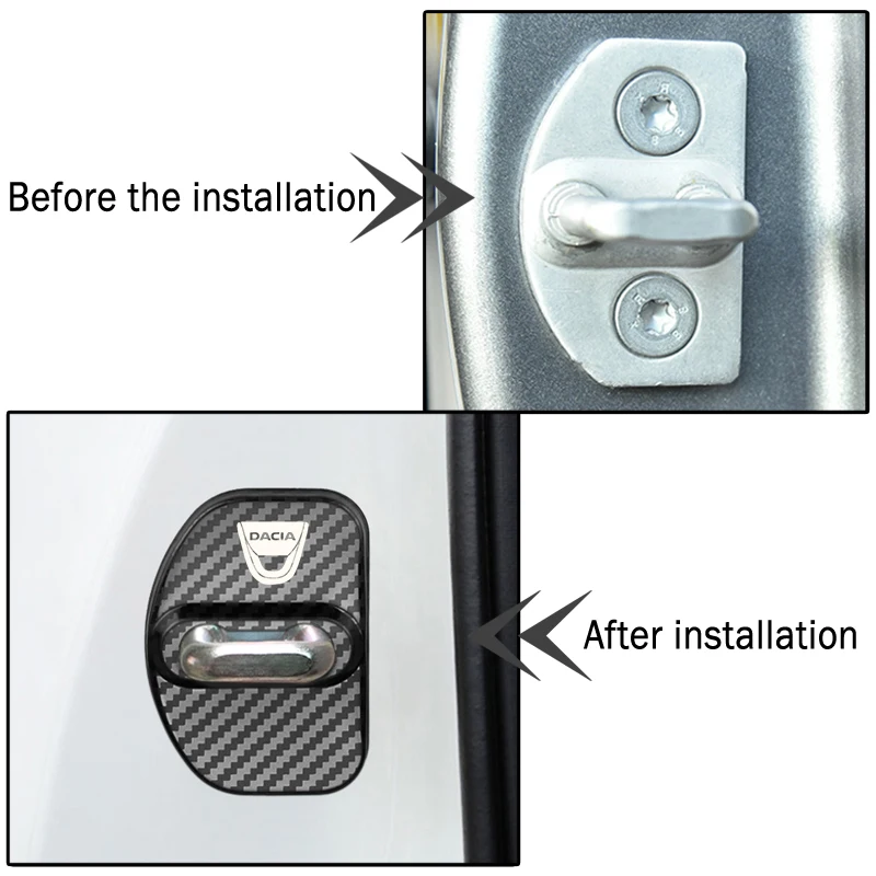 4 шт. чехол из углеродного волокна для стайлинга автомобиля крышка замка