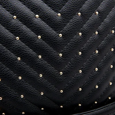 

New Small Brand Backpack Ladies Backpack Fashion Rivet Bag Chain Storage Bag Travel PU Backpack