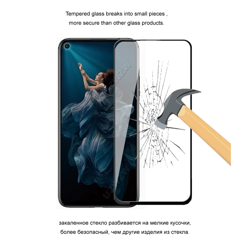 Для Honor 20 Pro 20s полное покрытие защита экрана закаленное стекло для