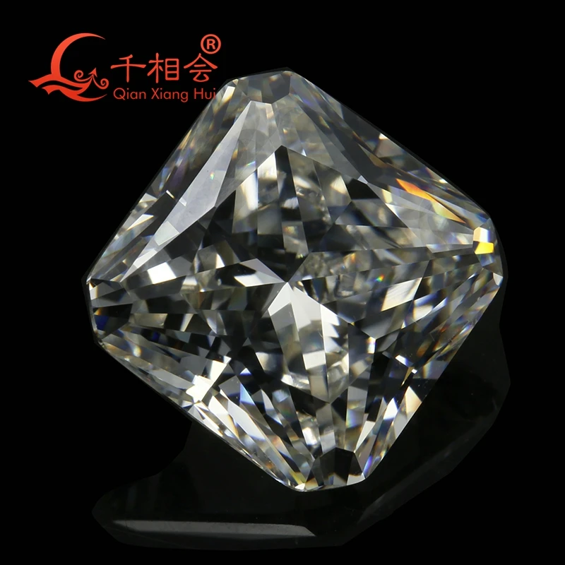 

IJ yellowish white color square shape step cut for cubic zirconia loose CZ stone made by Qianxiang Hui for jewelry making