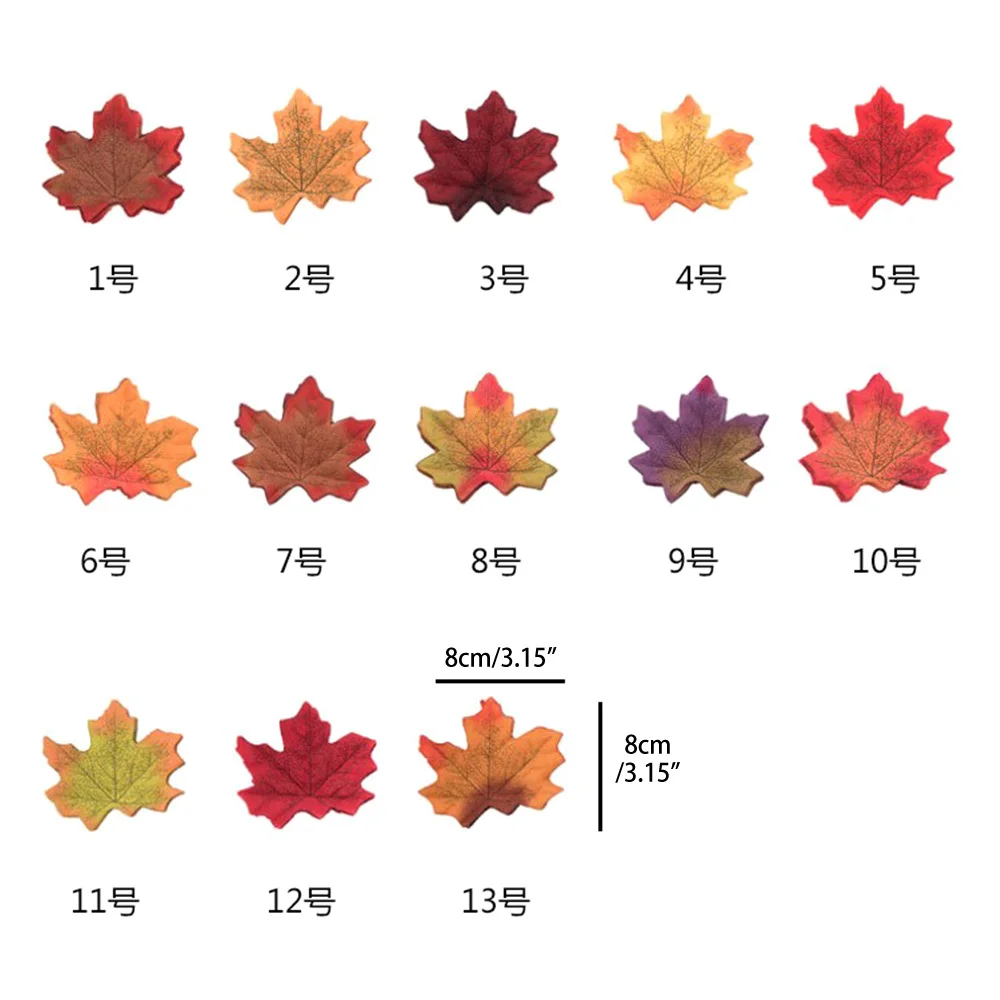 200/400/1000 шт Искусственный узор в виде кленового листа для рождественские