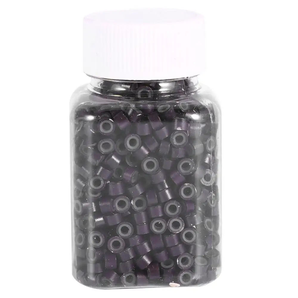 Brown 1000Pcs 200/500/1000 шт. волосы бусин 4*3 мм волосы для loop-наращивания на микро-кольца силиконовые кольца/ссылки/бусины заколки для волос Инструменты для наращивания волос бусины Кольцо - Цвет: Brown 1000Pcs