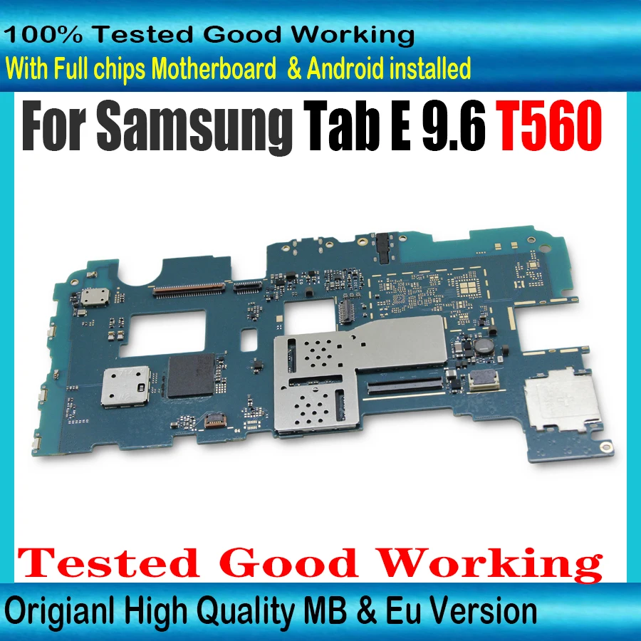 100% оригинальная материнская плата для Samsung Galaxy Tab E 9 6 T560 T561 SM-T560 логическая ОС Android