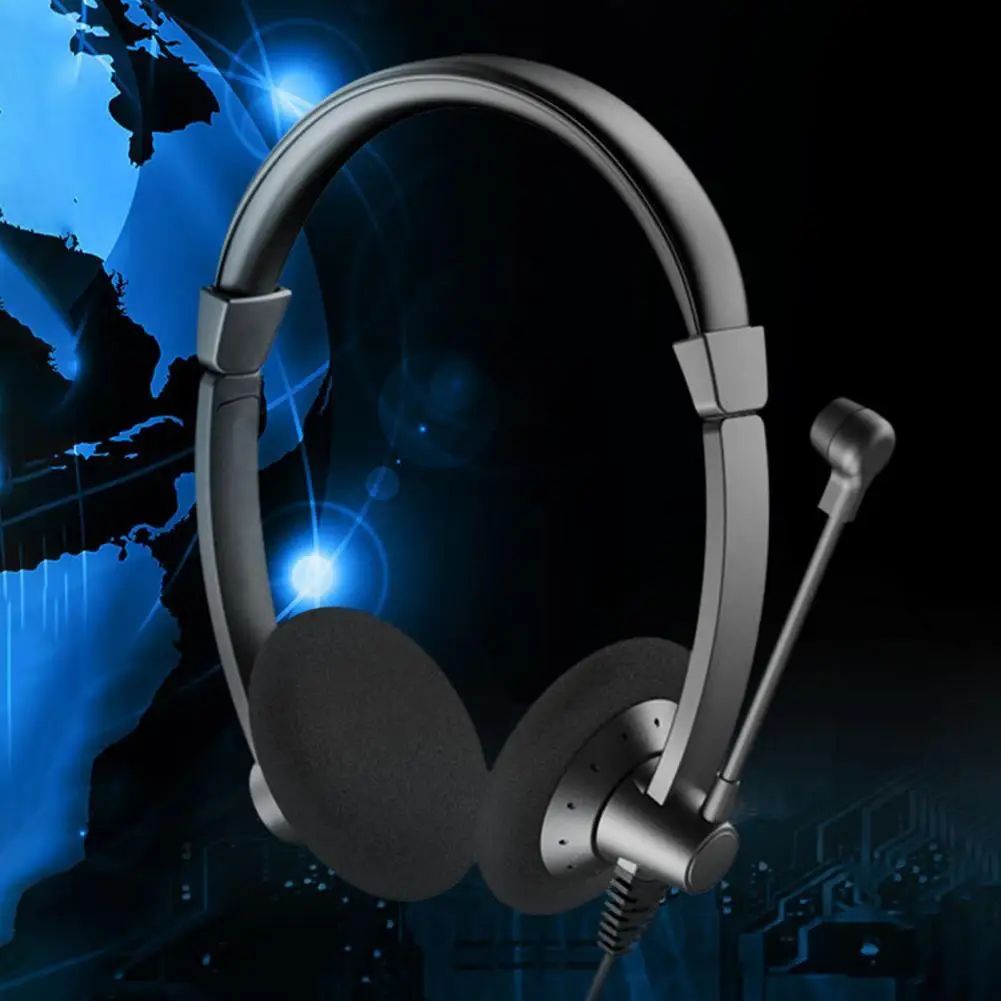 Гарнитура для колл центра наушники с микрофоном проводной телефонной гарнитуры 3