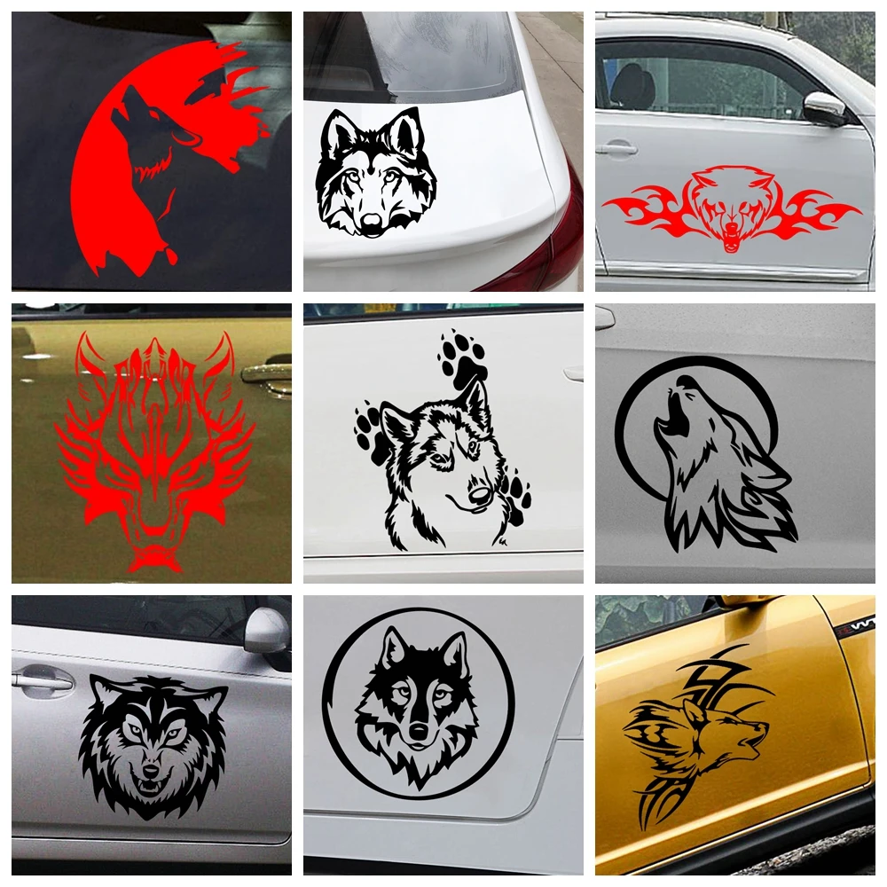 Free shipping Wolf Stickers For Cars Vinyl Decal Decorate Sticker Waterproof Fashion Funny Car Styling Accessories