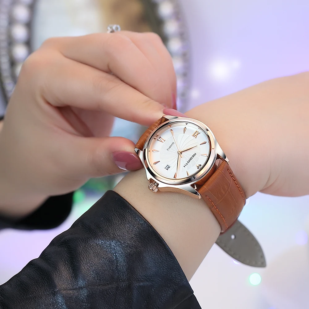 Женские часы 2019 Аналоговые кварцевые наручные Роскошные бизнес на каждый день из