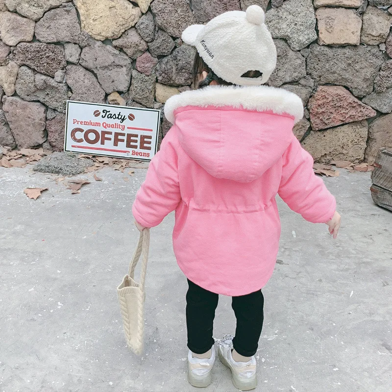 Милые детские куртки для девочек 2 7 лет зимнее пальто верхняя одежда маленьких