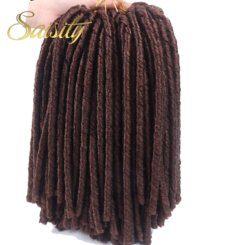 Saisity 14''faux locs вязание крючком волосы мягкие и легкие дреды синтетические косички для наращивания крючком волосы для наращивания 15 прядей/упаковка