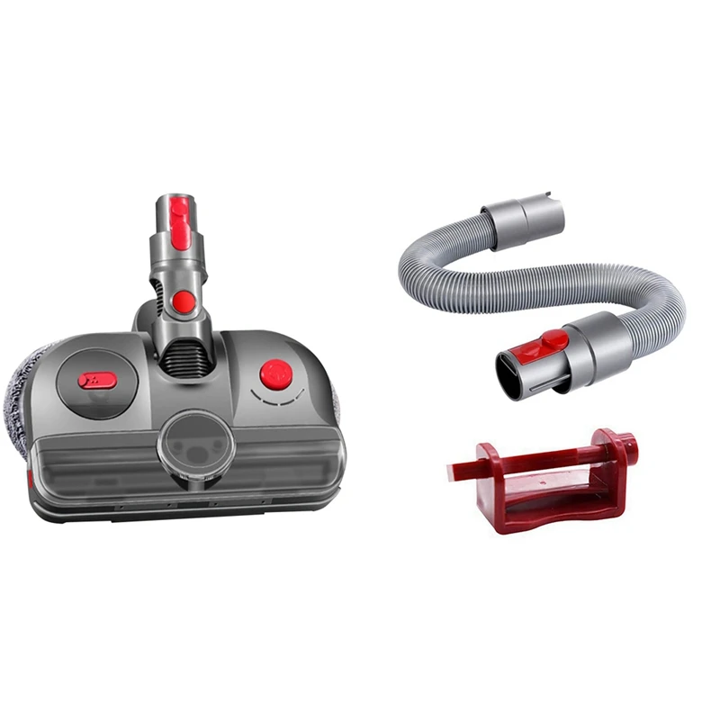

2 Set Vacuum Cleaner Part: 1 Set Electric Mopping Vacuum Brush Cleaning Cloth & 1 Set Extension Hose And Trigger Lock