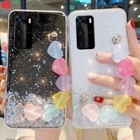 3d bracelet chain case for samsung galaxy s21 plus note 20 ultra s20 fe a52 a72 a32 a22 a21s a02 love heart tpu glitter cover
