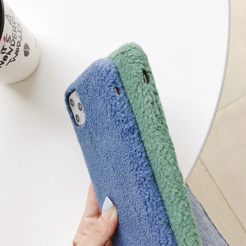 Кожаный кашемировый чехол для телефона iPhone X XR 11 Pro XS Max 8 7 6S 6 Plus милый модный мягкий