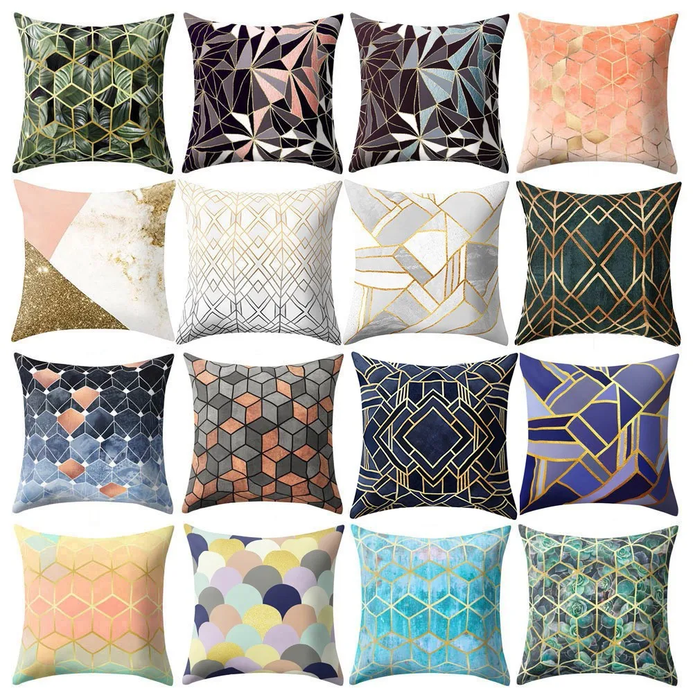 Новая модная Высококачественная розовая черная Золотая подушка крышка