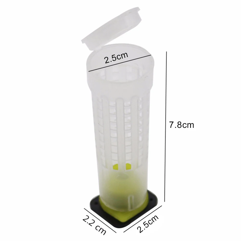 

20Pcs Plastic Queen Bee Cage Cell Box Cup Protective Cover Beekeeping Tool