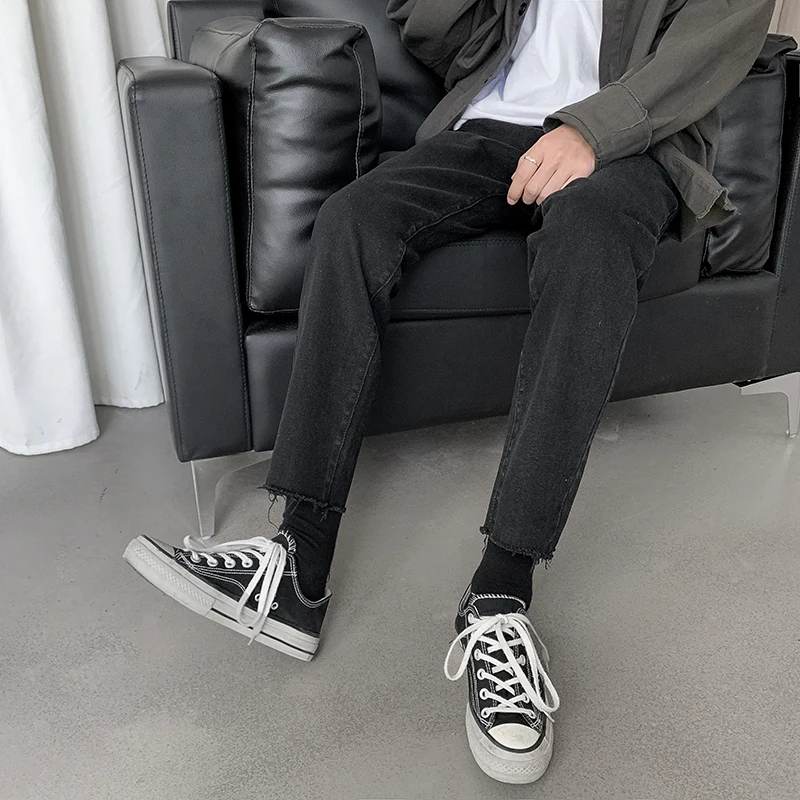 Мужские плотные джинсы с бархатным утеплителем новые Брендовые прямые брюки