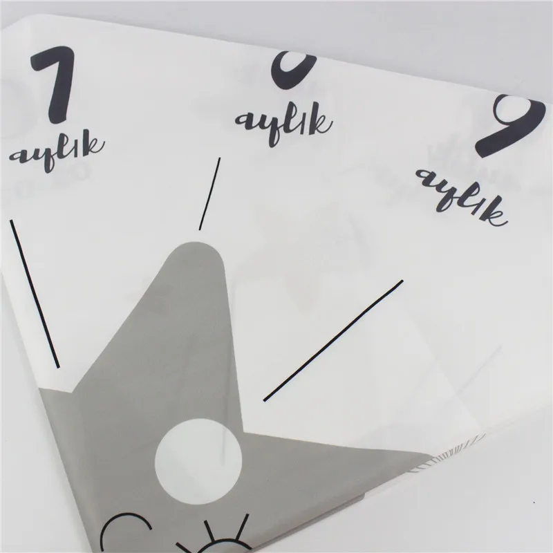 

100X100cm Newborn Baby Monthly Growth Milestone Blanket Photography Prop Background Cloth Commemorate Infant Rug Photo Props