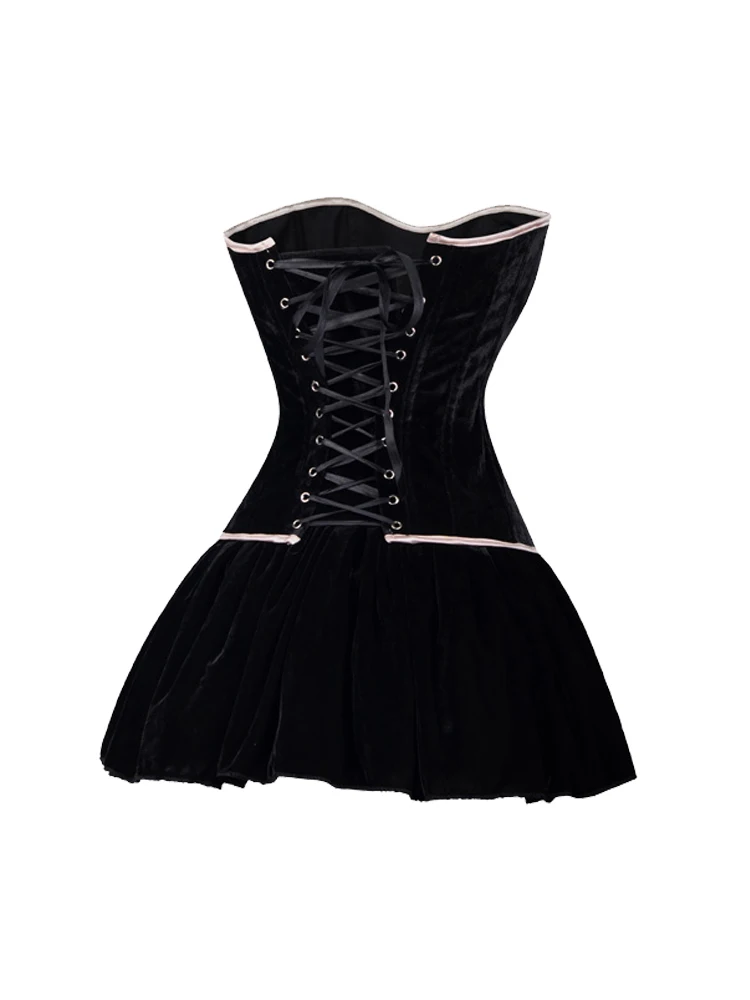 Женское платье танцор Burlesque сексуальное на Хэллоуин бюстье корсет мини юбка