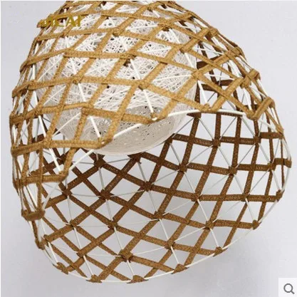 Подвесной светильник в стиле лофт винтажная веревка лампа ретро для гостиной