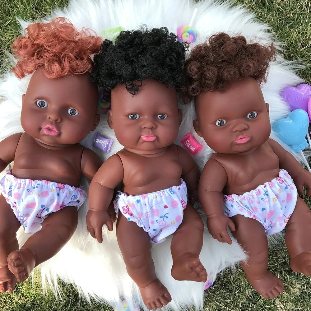 Кукла-Реборн 35 см черная африканская кукла на все тело силиконовые настоящие