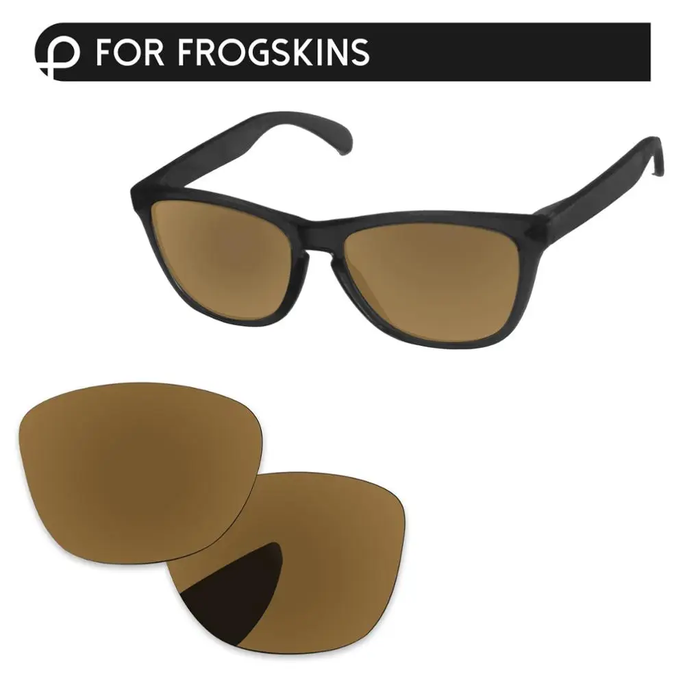 PapaViva поляризованные Сменные линзы для аутентичных Frogskins OO9013 солнцезащитные очки UVA и UVB Защита-несколько вариантов - Цвет линз: Bronze Golden