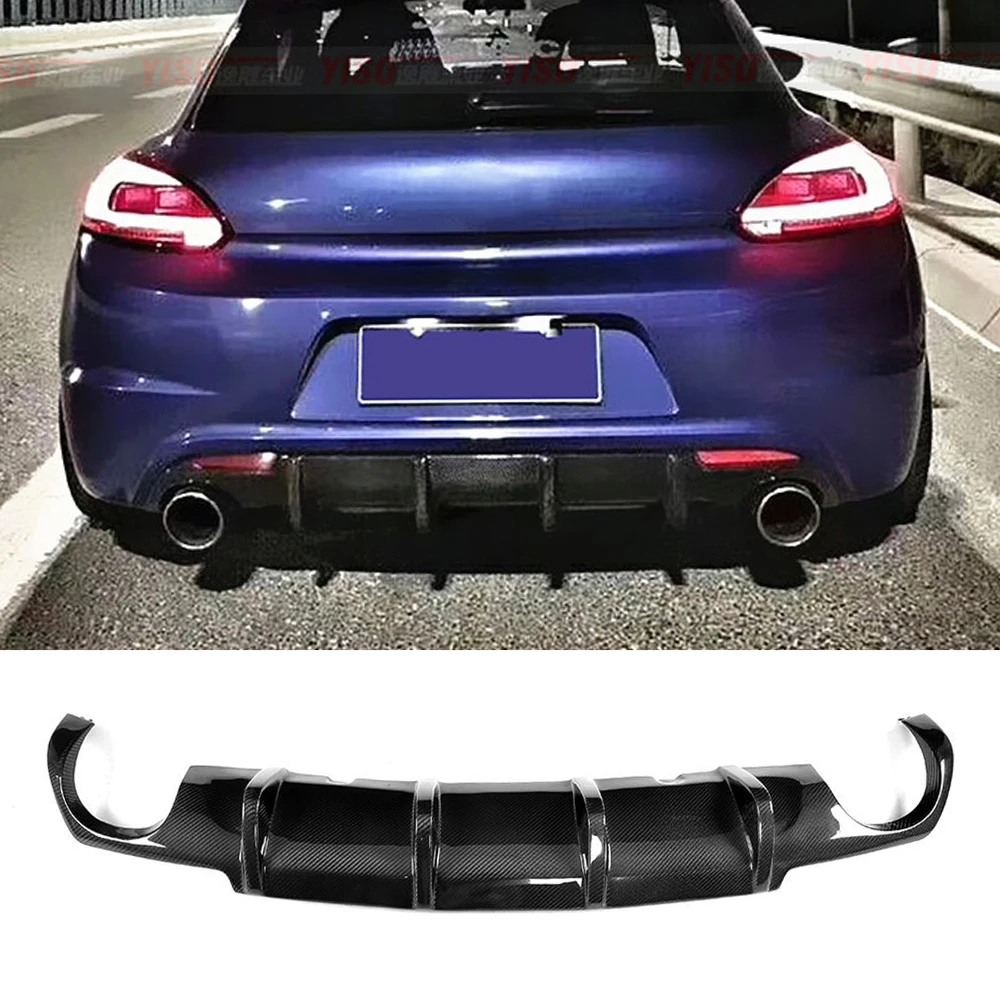 Спойлер заднего бампера из углеродного волокна для Volkswagen VW Scirocco R R20 бампер 2009- Автомобильный задний диффузор спойлер