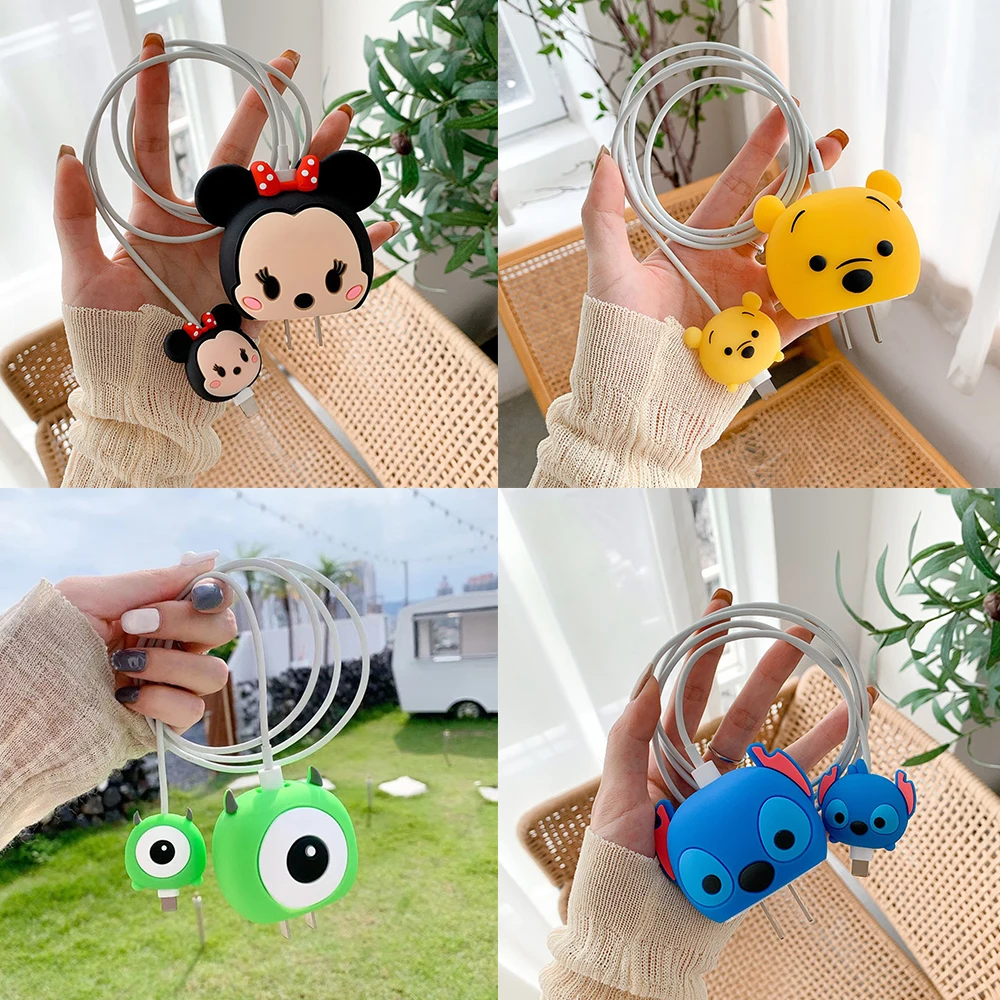 

Disney Charging Cable Protector Cover for Iphone Charger Plug Charging Data Line Cable Protection Cute Usb Cable Bites Protector