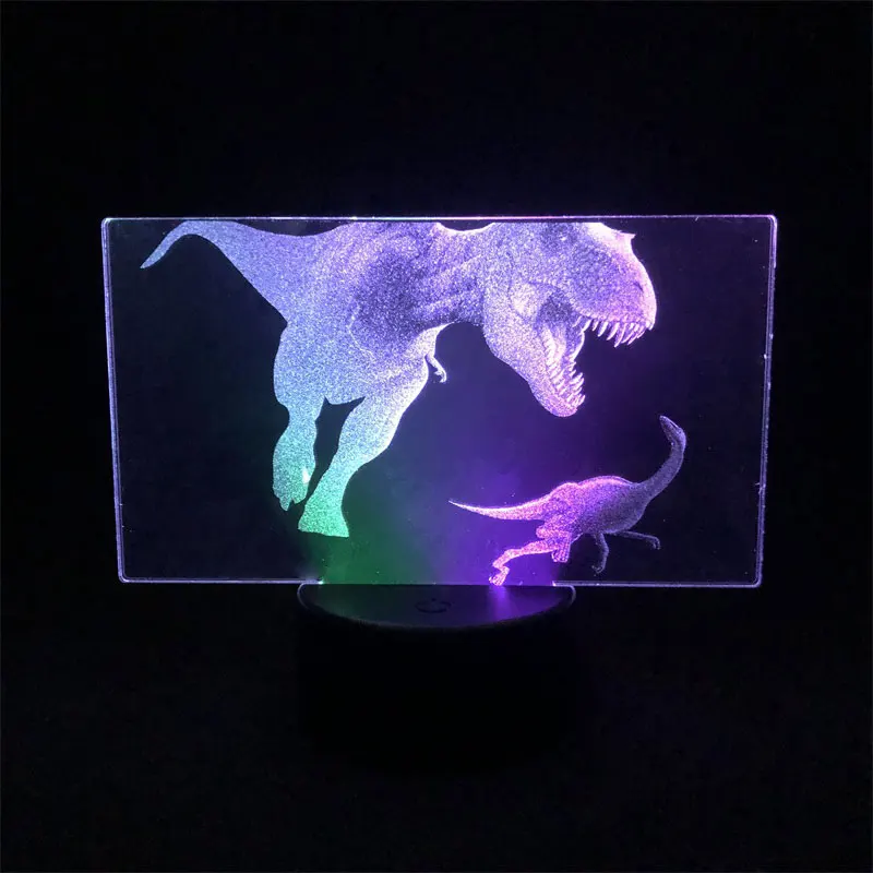 

Touch Sensor Two Tone Lamp Jurassic Park Tyrannosaurus Rex Film Projector Hot Sellin Two Tone Led Light Two Tone 3D Lamp Child
