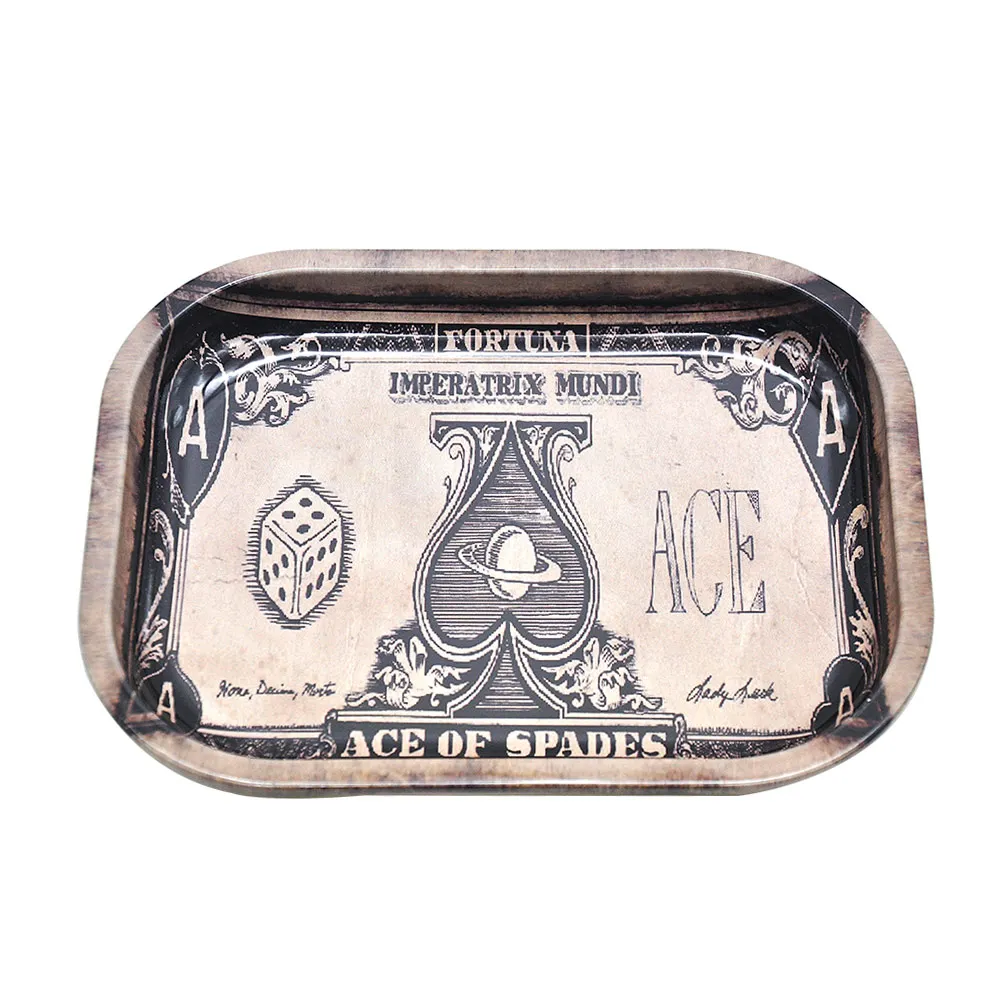 HORNET Metal Tobacco Rolling Tray 17cm*13cm*1.8cm Herb Spice Tobacco Rolling Tray Tobacco Grinder Organizer Tool
