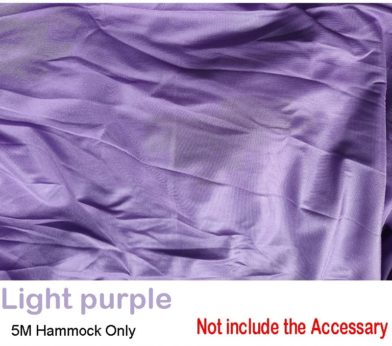 light purple 5 м антенна yoga гамак эластичность качели Многофункциональный антигравитационный чехол yoga обучение Ремни - Цвет: light purple